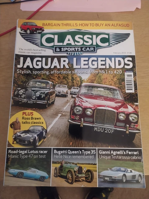 CLASSIC & SPORTS Car February 2016, Bugatti Type 35, Lotus 47 ...