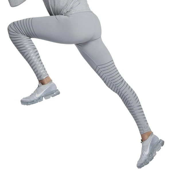 WOMENS NIKE POWER Epic Lux Flash Tights Size L 856680 012 Grey Reflective 49.99 PicClick UK