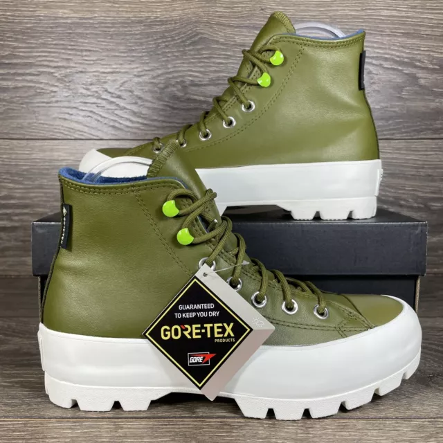 Converse Women's Chuck Taylor Lugged Winter Hi GTX Green Platform Sneakers Boots