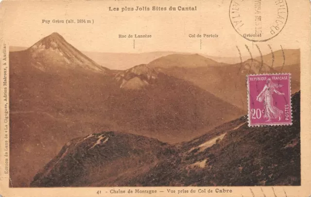 Mountain range - view taken from the Col de Cabre - the prettiest site in the Cantal
