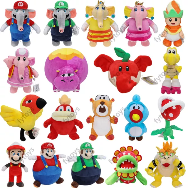 Super Mario Bros Wonder Plush Toys Elephant Mario Luigi Peach Stuffed Dolls Gift