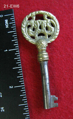 Skeleton Key Fine GENUINE Antique Key w/ Fancy Brass Bow From Old Paris France!