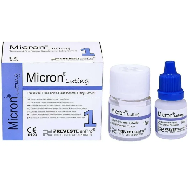 1 X MICRON I Luting Permanant Glass Ionomer Cement Prevest Denpro Dental