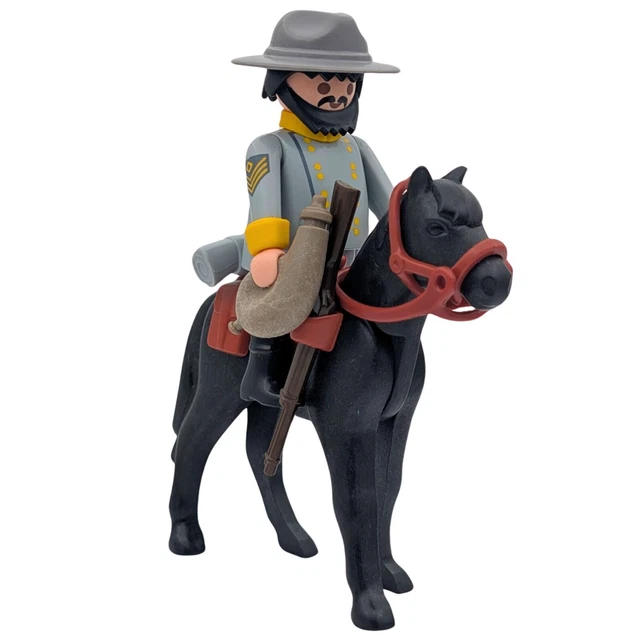 Figurine Britains Soldat Sudiste Cavalerie – Western, échelle 1:32, Plastique Peint