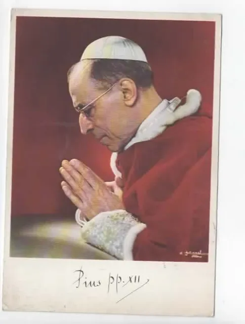 Foto-AK  Portrait  Papst Pius XII.  im Gebet