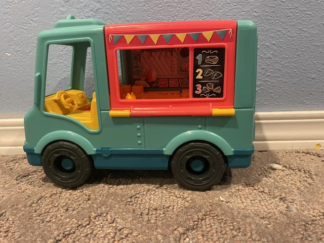 LITTLE PEOPLE FOOD Truck Push Along Musical Serve It Up Toy Car 2