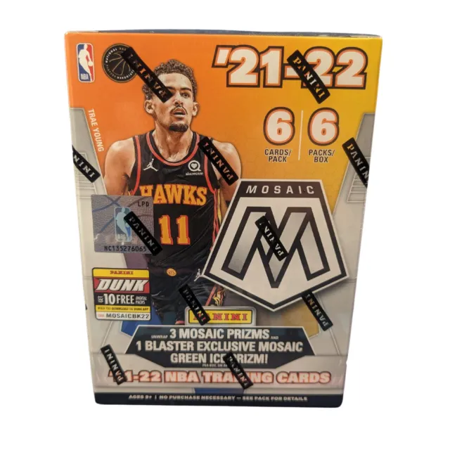 2021-22 Panini Mosaic NBA Basketball Trading Cards Sealed Blaster Box