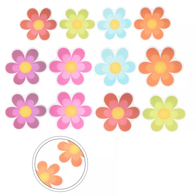 10 Flower Safety Treads Non-Slip Appliques Stickers Decals Mat Bath Tub Bathtub