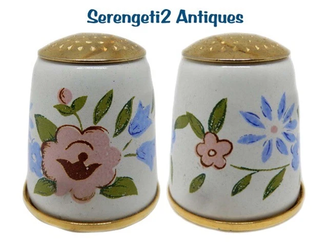 Thimble with Enamel Band, ‘Flower’