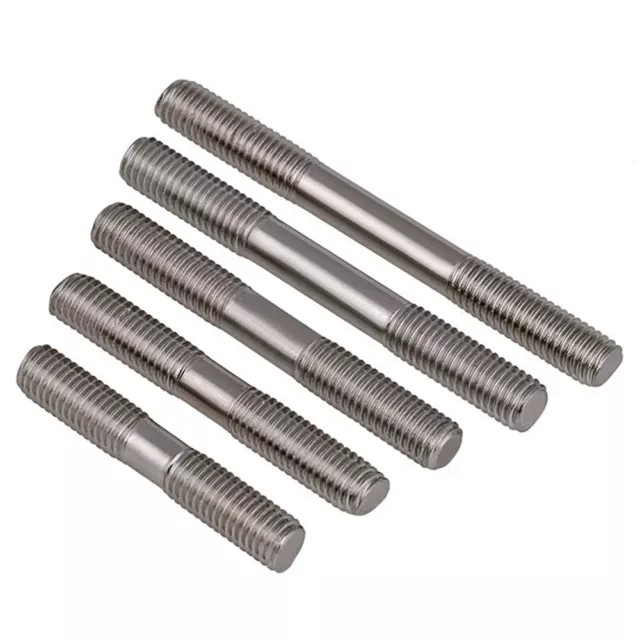 M3-M16 Double End Threaded Stud Bar Rod Bolts 304(A2) Stainless Steel Screws 2