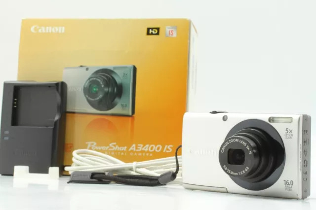 [ NEAR MINT+ in Box ] Canon PowerShot A3400 IS 16MP Compact Digital Camera JAPAN