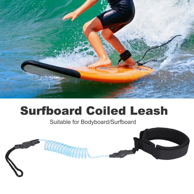 (blue) Coiled Sup Leash Surfboard Leash Stand Up Paddle Board Leash Surf