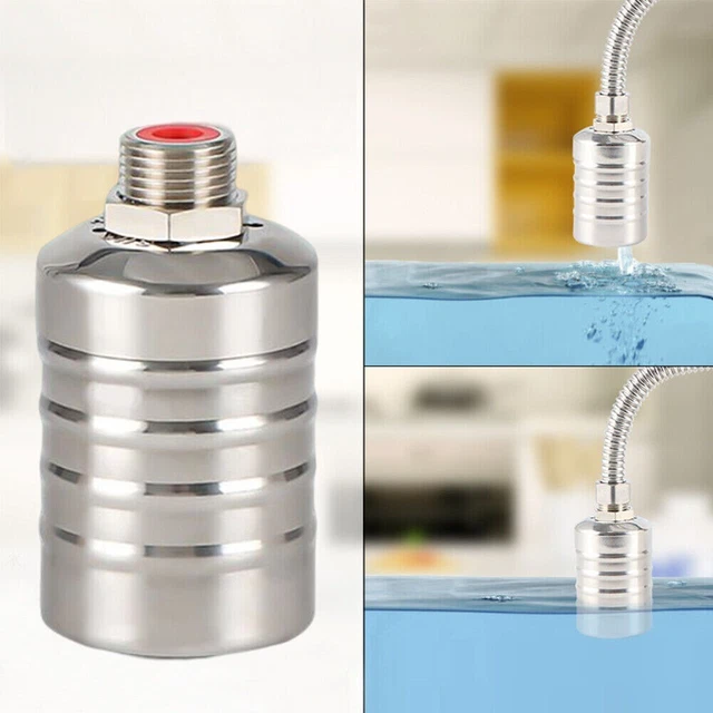 Vanille à Flotteur Acier Inox DN15 - Pour Contrôle Niveau D'eau - Filetage Mâle - Avec Flotteur En Cuivre