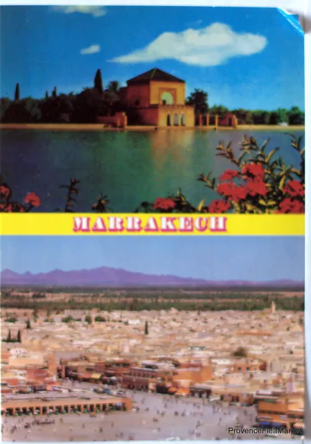 mar06 MOROCCO postcard MARRAKECH PLACE DJEMAA EL FNA CPA