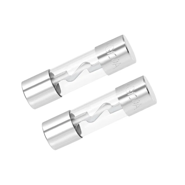 2Pcs Fusibles cartouche 100A DC12V 10x38mm Soufflage Voiture Amplifier Verre