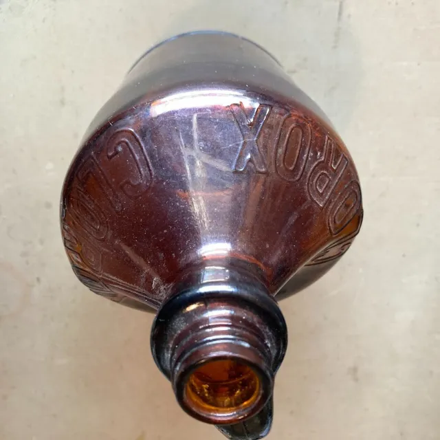Vintage 1/2 Gallon Amber Glass Clorox Bleach Jug NO CAP