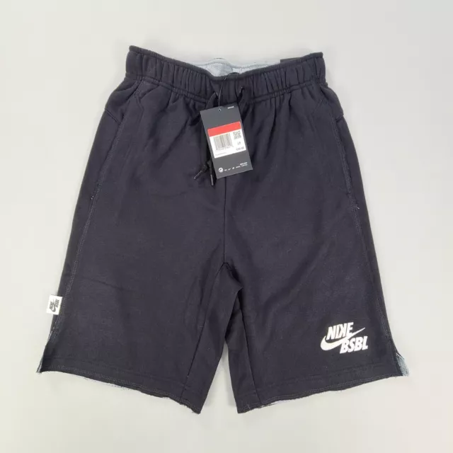 Nike Shorts Boys Youth Large Black Fleece Sweat Shorts Baseball Youth Kids