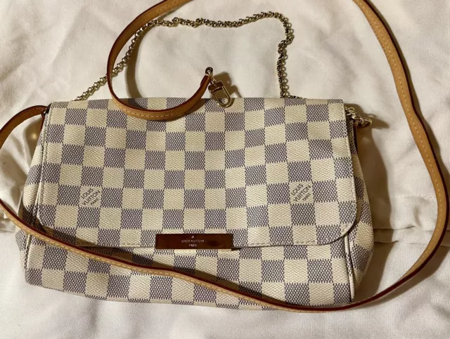 Louis Vuitton Favorite Mm Damier Azure Crossbody Shoulder Bag Euc Authentic!!!