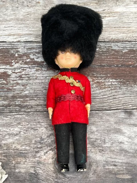 Vtg British Beefeater Guard Soldier Dress Toy Doll 1960's National Costume