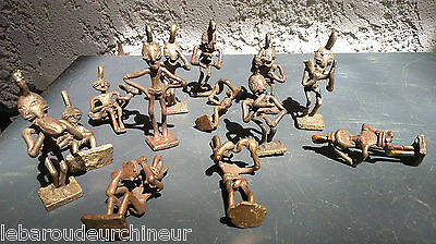 Lot Antique Statues Miniature IN Bronze. Old Miniature Bronze Statues