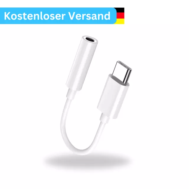 USB C auf AUX Adapter Typ C Kabel 3,5mm Klinke Handy Audio Musik Kopfhörer AUX