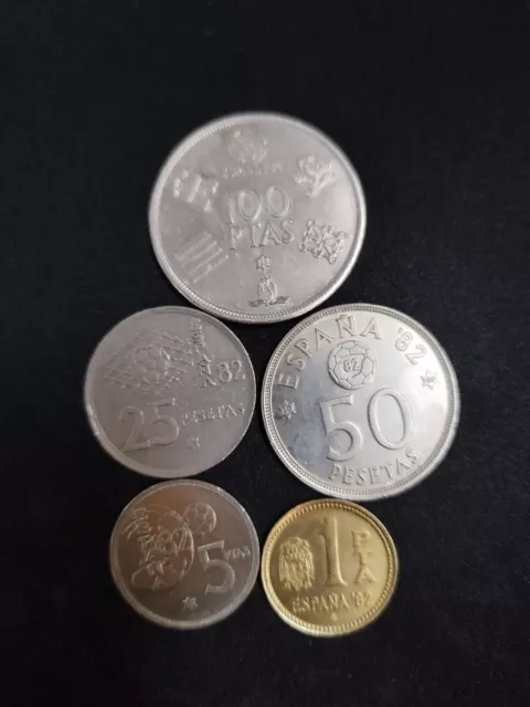 Colección Completa Monedas Del Mundial 82, España 1980, *80 Fallo De Acuñación!