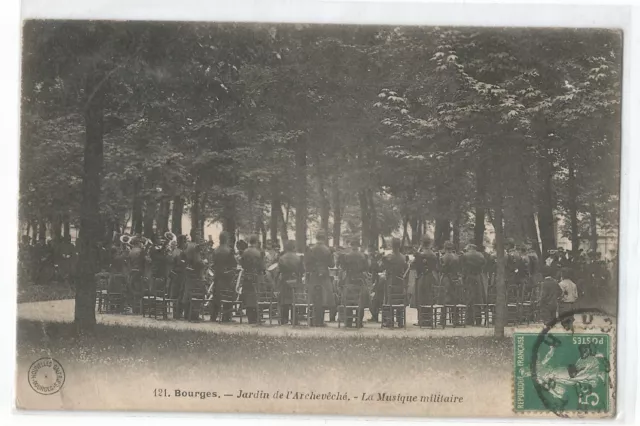 18 Bourges , Jardin De L' Archeveche , La Musique Militaire