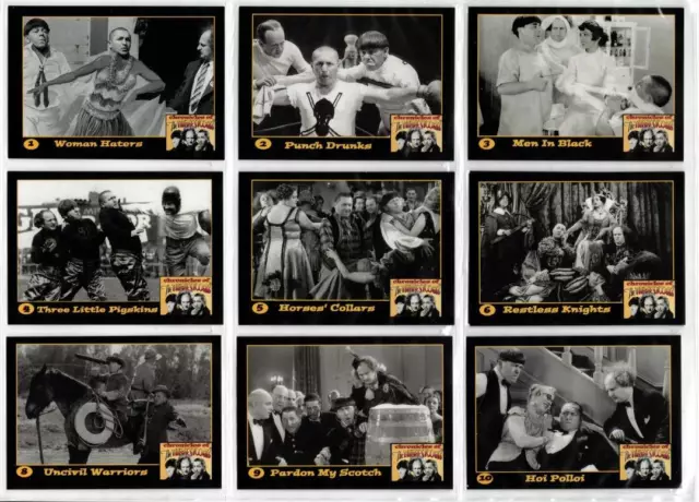 Chronicles Of The Three Stooges Series 1. Base Card Set Of 50- Cards #1-50