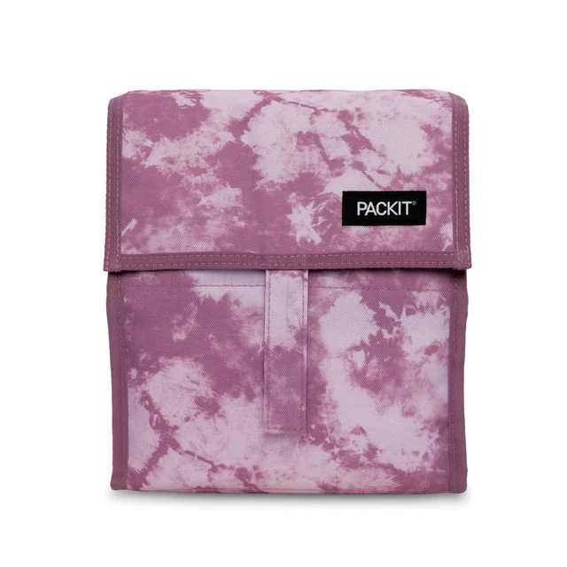 PackIt Freezable Lunch Bag, 10"H x 8-1/2"W x 2-1/4"D, Mulberry Tie Dye