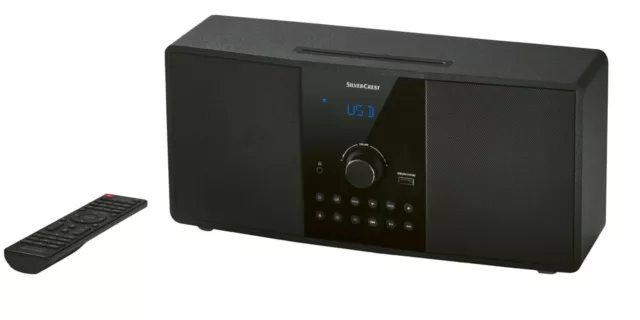 SILVERCREST Bluetooth®-Kompakt-Stereoanlage Bluetooth USB CD Antenne *besch. VP