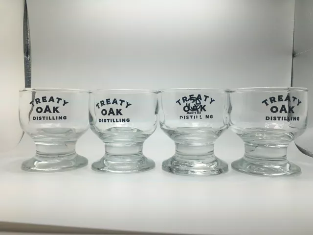 Treaty Oak Austin Texas Lot Of 4 small Glasses