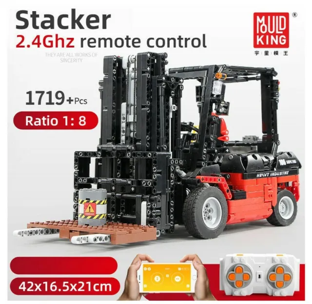 MOULD KING 13106 RC Forklift MK II Truck Building Blocks Bricks 1719PCS Gift