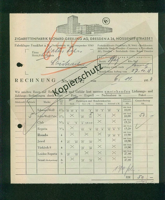 Ancienne Facture Cycles Tucacht Hygina - Egleny (Vélo, 1940) - Document Vintage