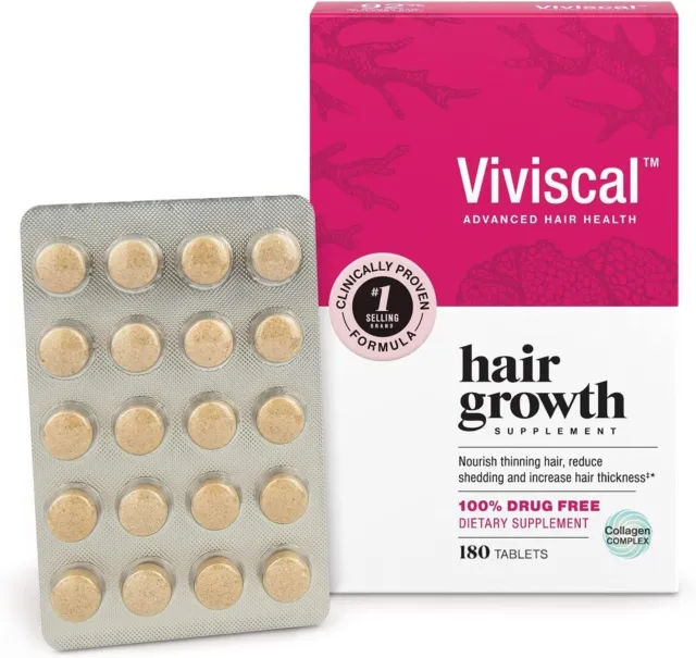 Viviscal Womens Hair Growth Dietary Supplement with Collagen Complex 180 Tablets