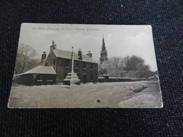 Old Town Cross and St Pauls Church Galashiels Postcard - 82028