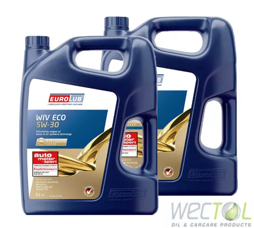 2x5 Liter EUROLUB WIV ECO SAE 5W-30 Motoröl für viele BMW VW Mercedes Audi 10 L