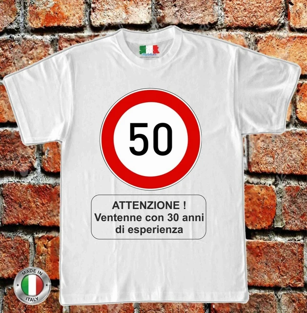 MAGLIETTA T-SHIRT 50 Anni Compleanno Festa Maglia Idea Regalo Uomo Donna  EUR 20,99 - PicClick IT