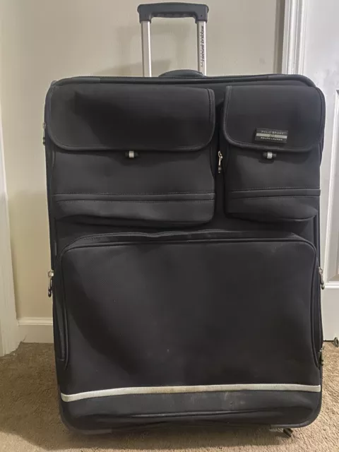 RALPH LAUREN Luggage 29” Wheeled Upright Large Trip Exp Suitor Suitcase Black