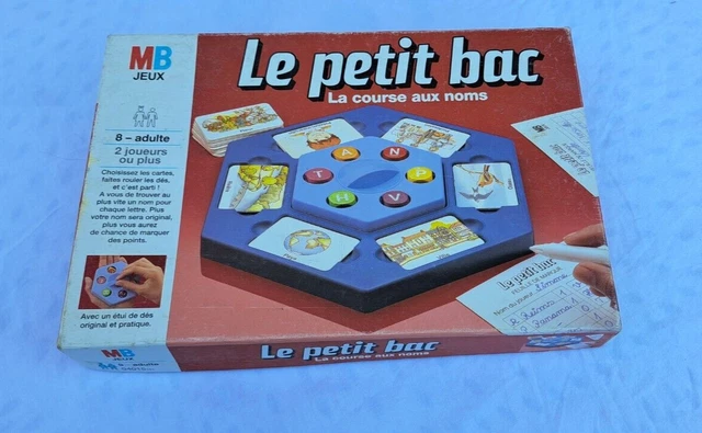 JEU DE SOCIETE " Le Petit Bac " La Course Aux Noms Par Mb Complet En ...