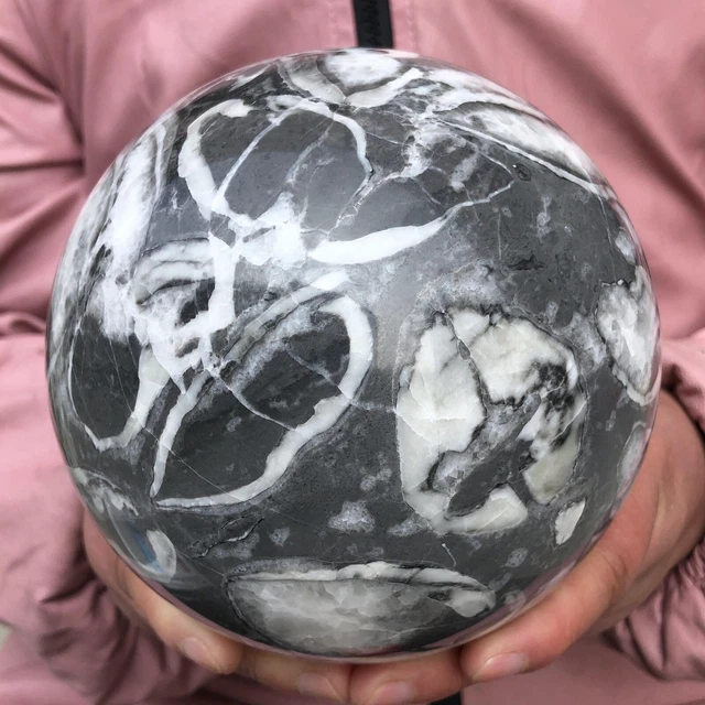 2950g Natural Shell Thousand Eye Stone Jasper Quartz Crystal Ball