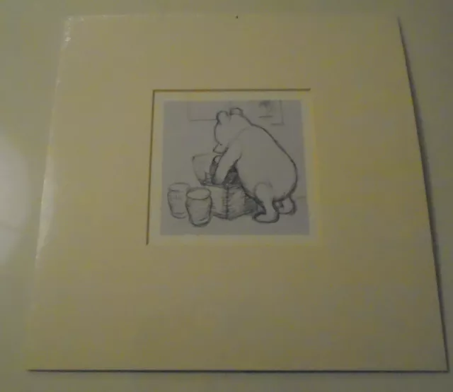 Set of 5 E H Shepard Art Sketches - 1 Framed - Winnie The Pooh