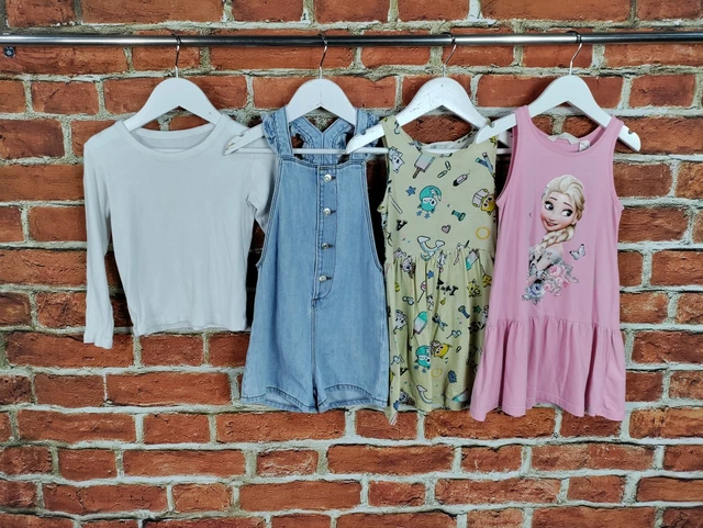 Girl Bundle Age 3-4 Year M&S Zara H&M Dress Denim Playsuit Tee Summer Elsa 104Cm