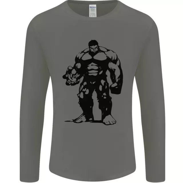 T-shirt uomo palestra allenamento bodybuilding top da uomo manica lunga