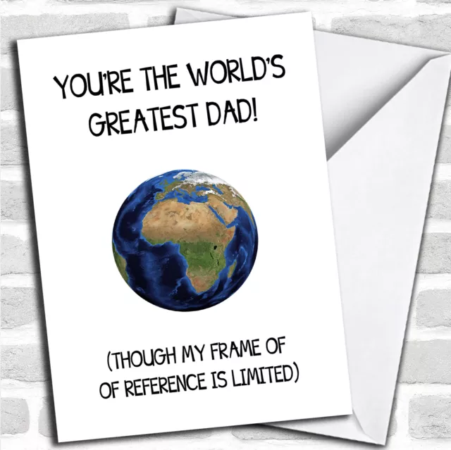 Lustiger Witz Welt größter Vater personalisierte Vatertagskarte