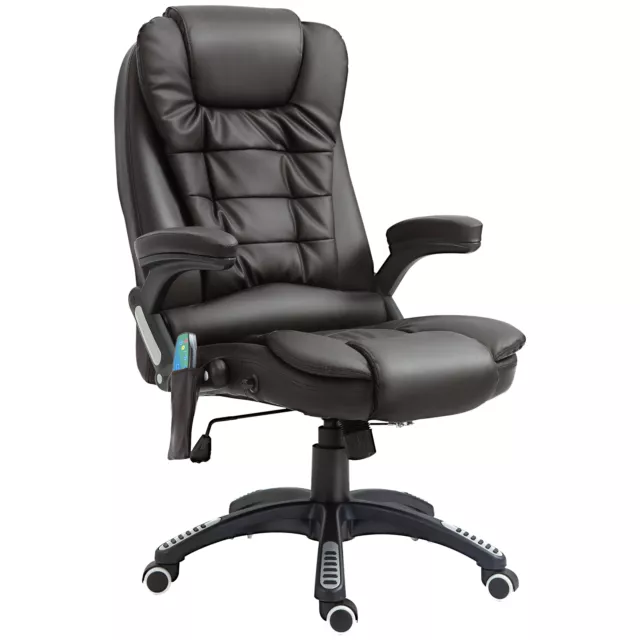 Office Chair Heated Ergonomic Massage Swivel Vibrating High Back Leather Executi