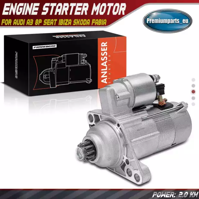 Starter Motor for Audi A3 8P Seat Ibiza III IV Skoda Fabia I II VW Caddy III