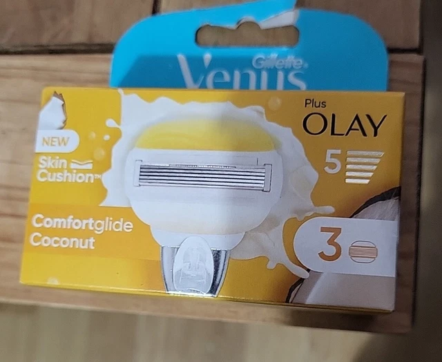 Gillette Venus ComfortGlide coco con cuchillas de afeitar Olay para mujer, paquete de 3