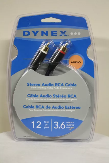 DYNEX Stereo Audio RCA Cable DX-AV222 12 FT