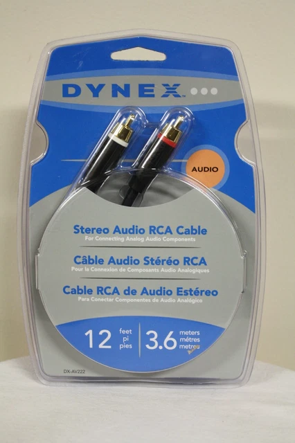 DYNEX Stereo Audio RCA Cable DX-AV222 12 FT