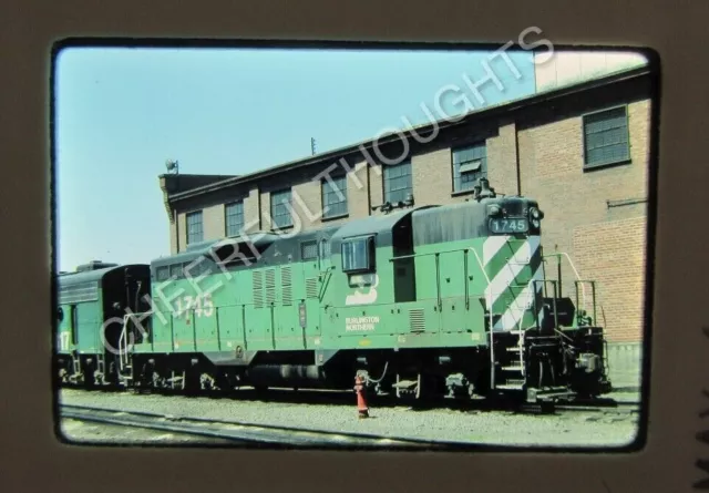 Original '76 Kodachrome Slide BN Burlington Northern 1745 GP9 Spokane, WA  35L46